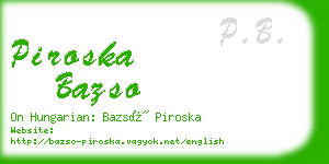 piroska bazso business card